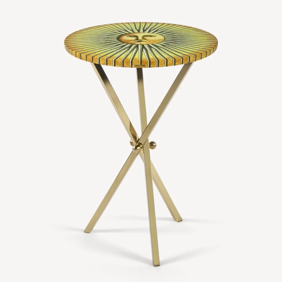 Fornasetti Yellow and Black Sole Splendente Coffee Table