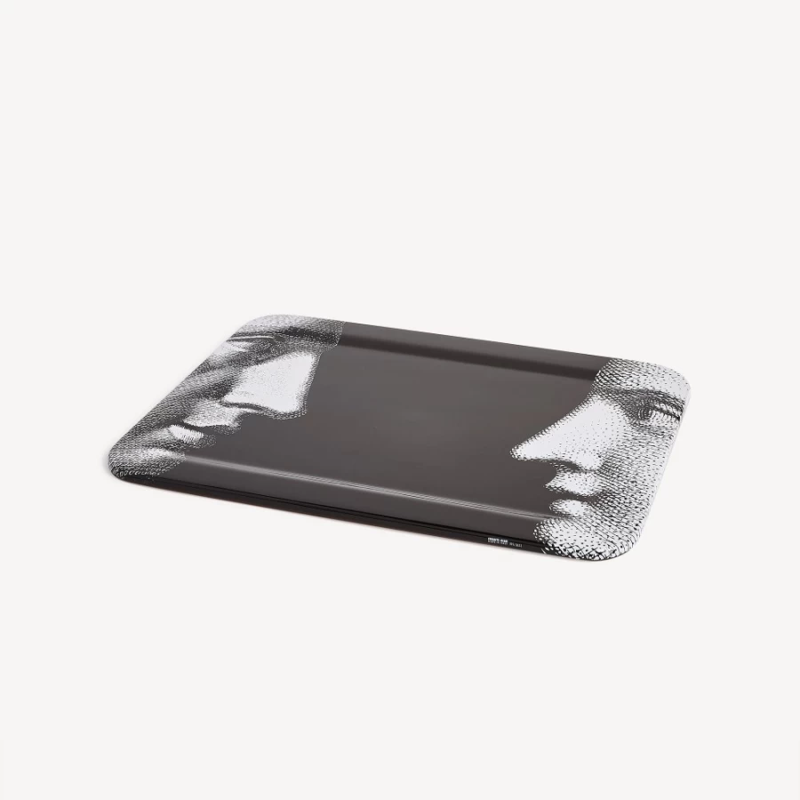 Fornasetti White and Black Tray Profili - Decorative Collectible Tray