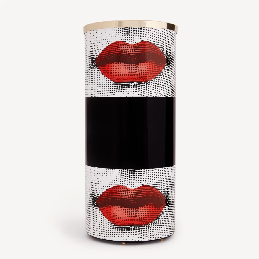 Fornasetti Umbrella Stand Kiss - Elegant White, Black, and Red Designer Holder for Home Decor