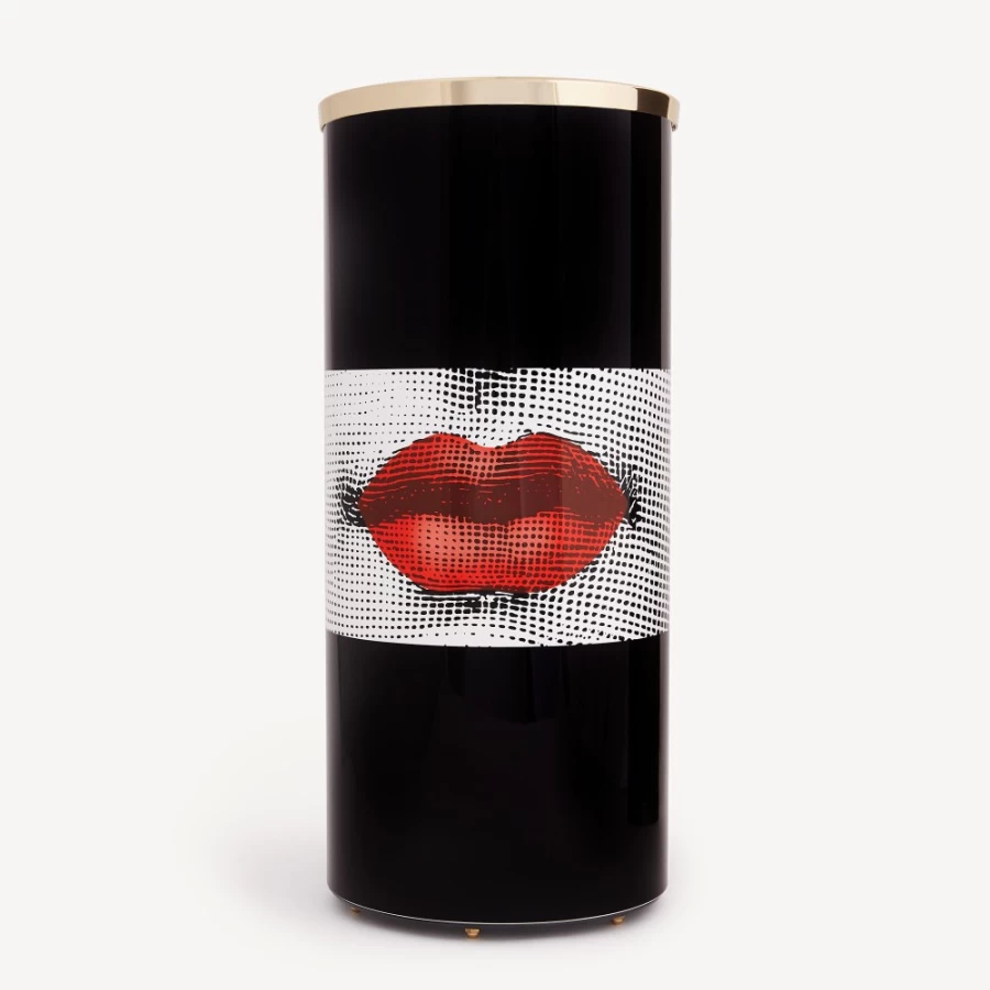 Fornasetti Umbrella Stand Kiss - Elegant White, Black, and Red Designer Holder for Home Decor