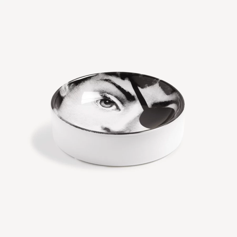 Fornasetti White and Black Tema E Variazioni N.8 Ashtray