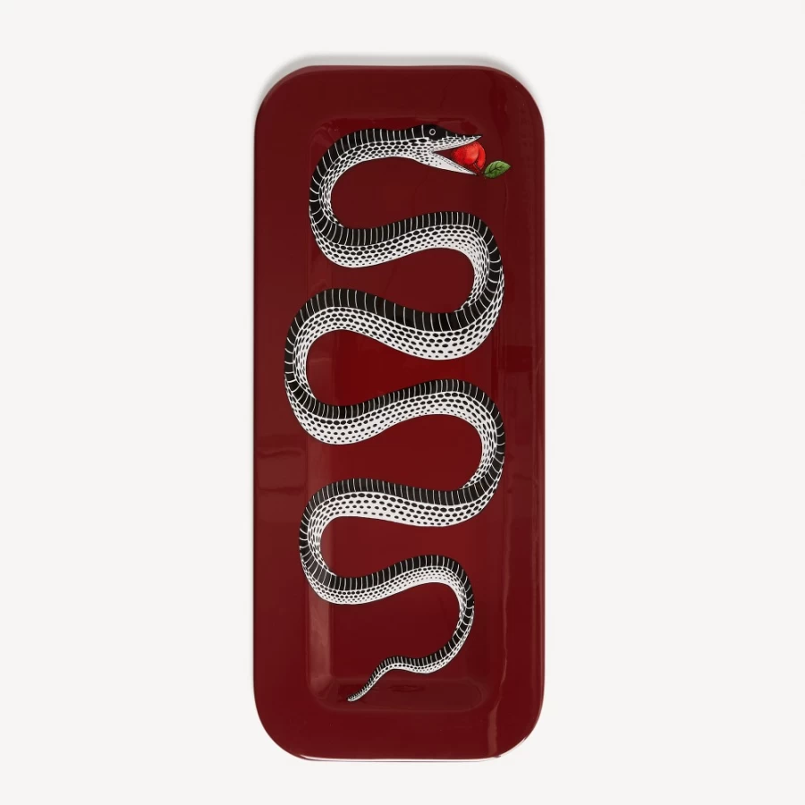 Fornasetti Serpente Multicolour Decorative Tray - Hand-Painted Collectible Design