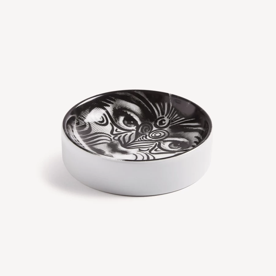 Fornasetti White and Black Tema E Variazioni N.9 Ashtray