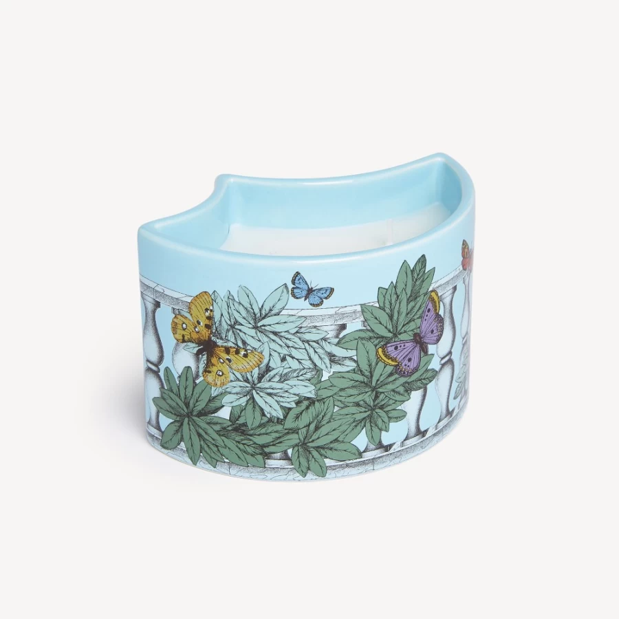Fornasetti Multicolour Nel Mentre Vase Scented Candle - Decor Farfalle E Balaustra - Giardino Segreto Fragrance Home Decor
