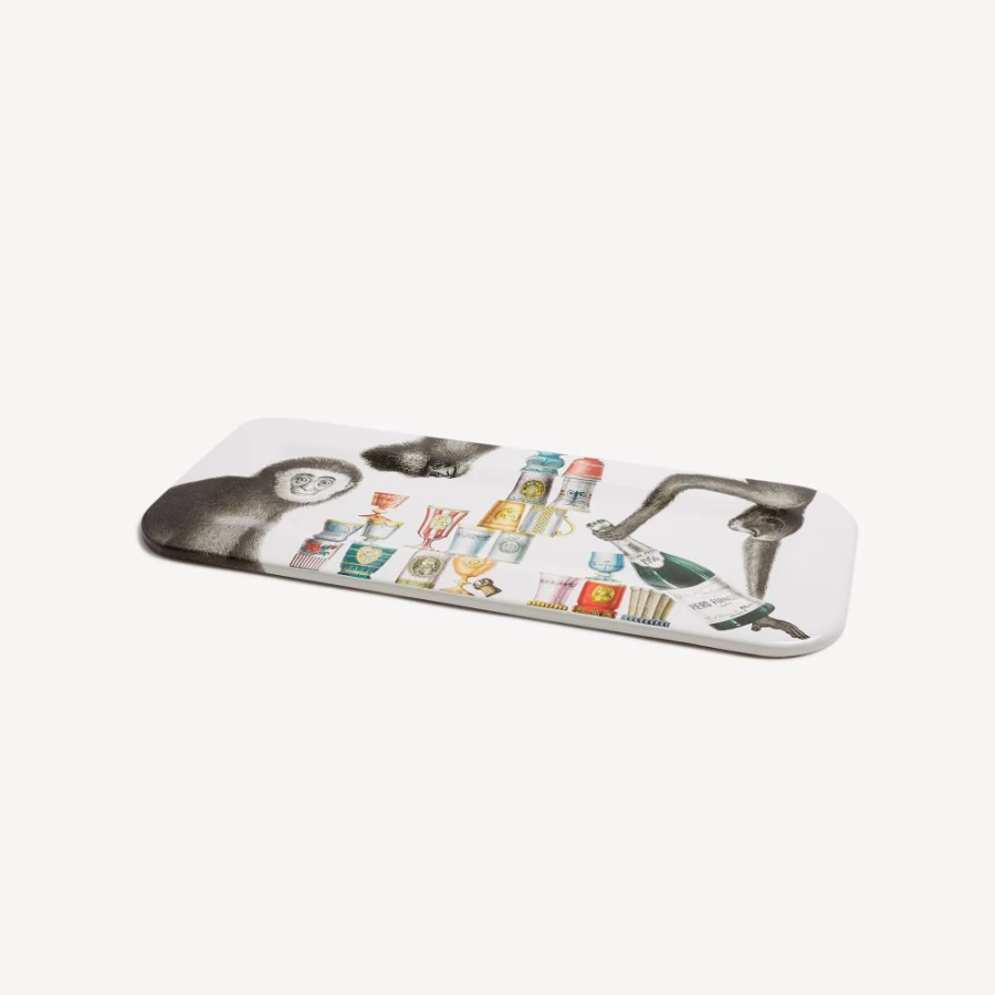 Fornasetti Multicolour Scimmie Decorative Tray - Hand-Painted Italian Design