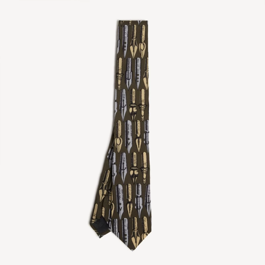 Fornasetti Tie Pennini Multicolour Silk Tie - Luxury Designer Necktie