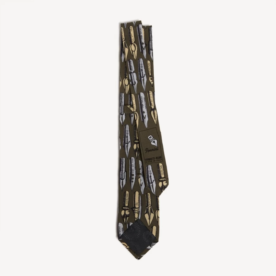 Fornasetti Tie Pennini Multicolour Silk Tie - Luxury Designer Necktie