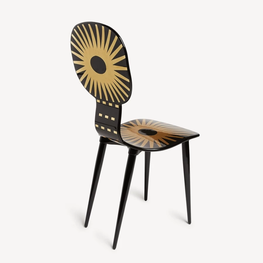 Fornasetti Raggiera Chair in Gold and Black - Luxury Designer Furniture