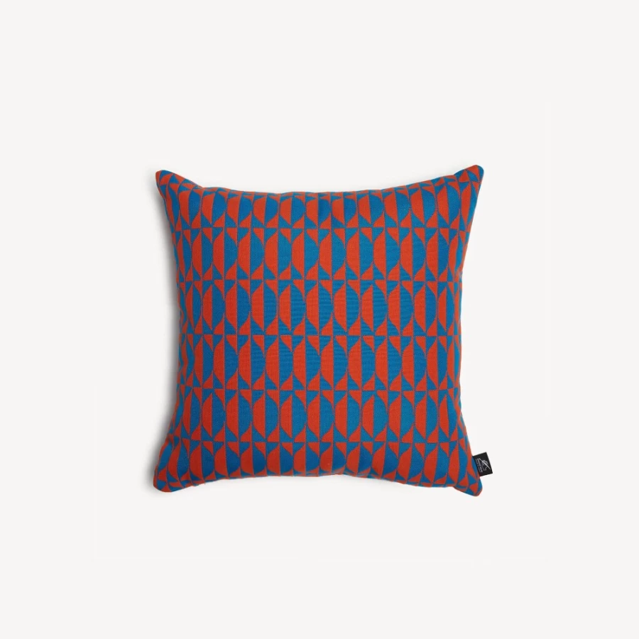 Fornasetti Losanghe Outdoor Cushion in Orange & Turquoise - Premium Garden Decor