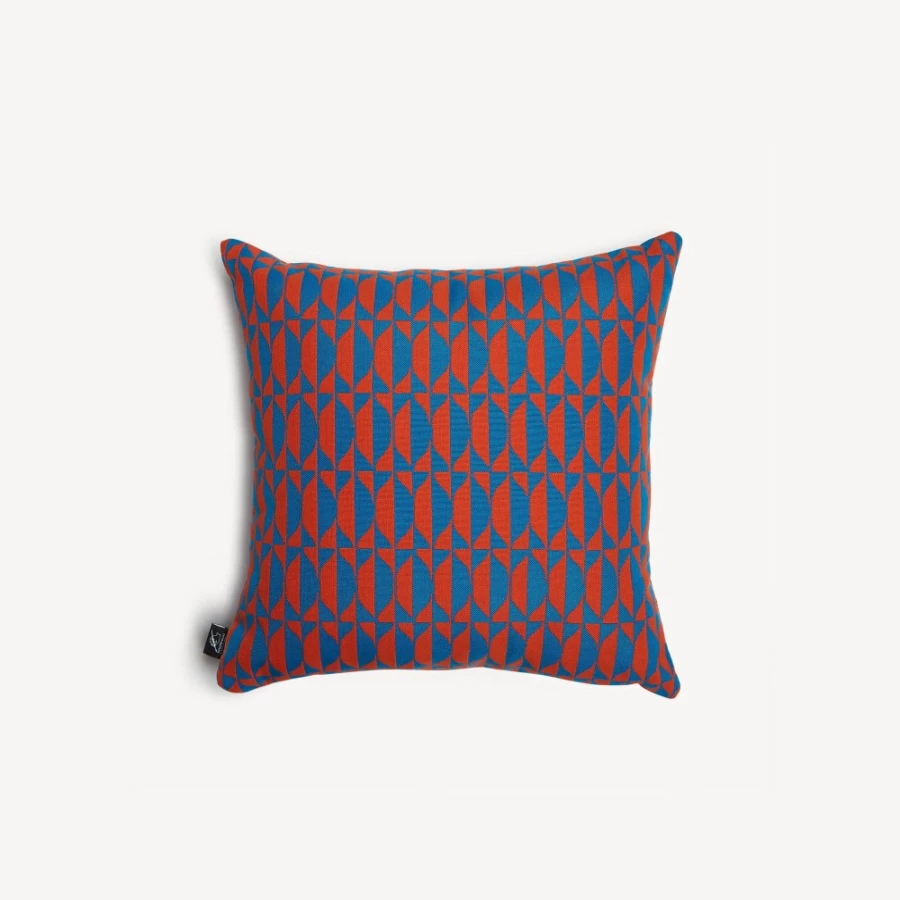 Fornasetti Losanghe Outdoor Cushion in Orange & Turquoise - Premium Garden Decor