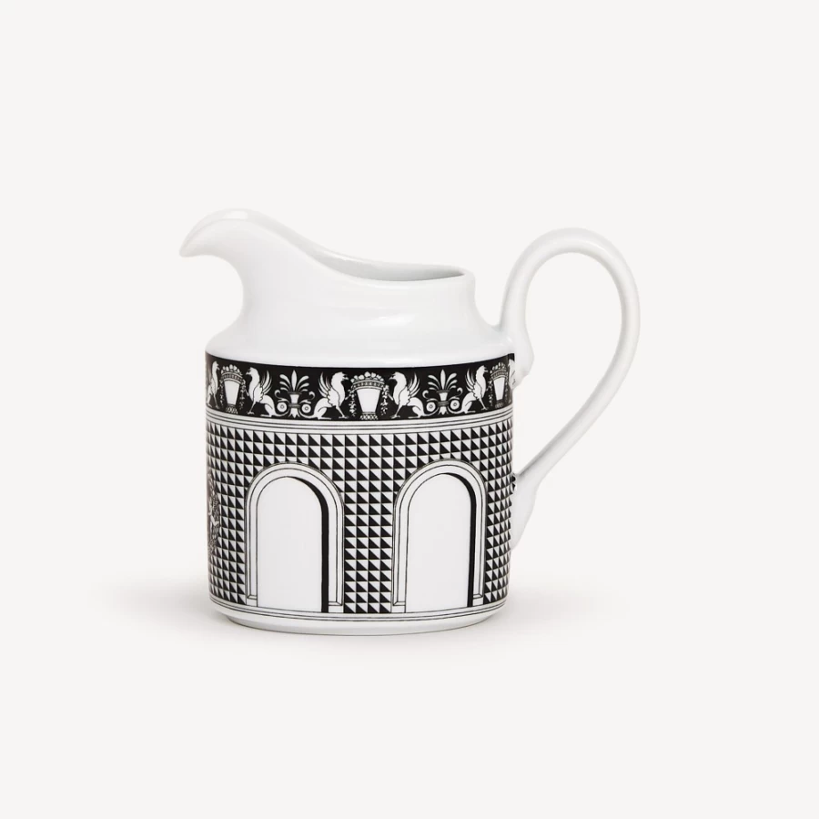 Fornasetti White and Black Facciata Quattrocentesca Milk Jug