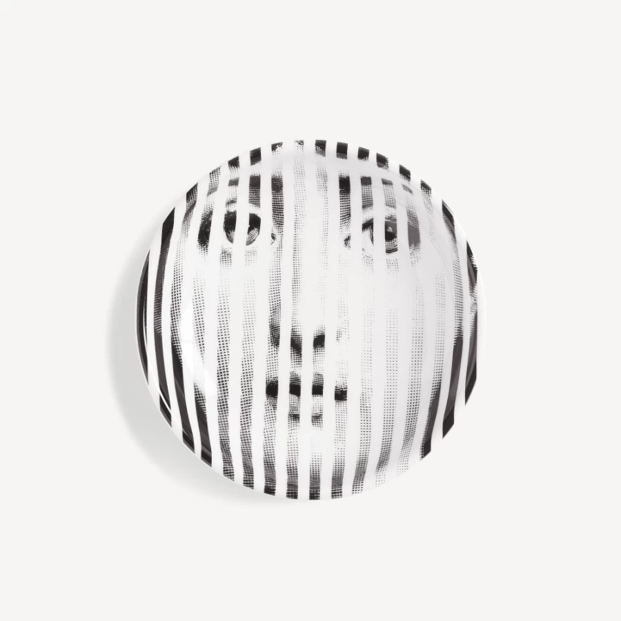 Fornasetti Tema E Variazioni N.34 White and Black Ceramic Ashtray