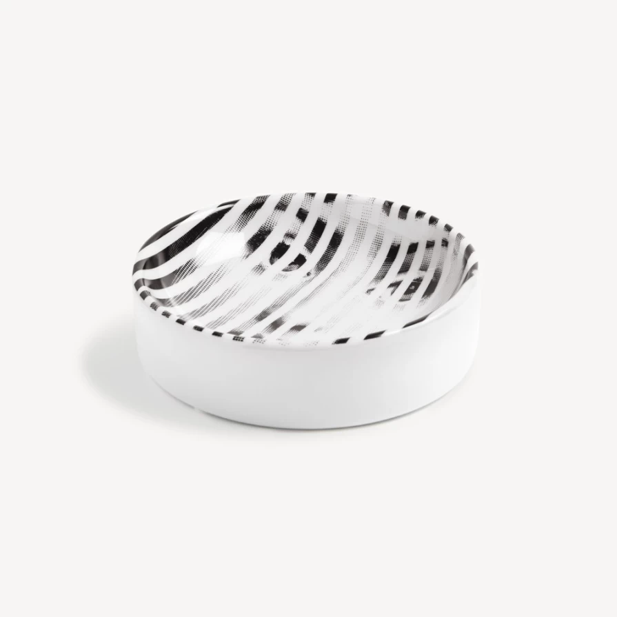 Fornasetti Tema E Variazioni N.34 White and Black Ceramic Ashtray