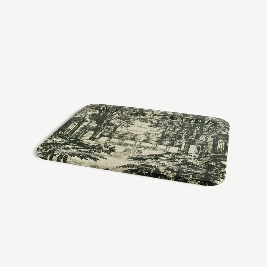 Fornasetti Green Ivory 18th Century Garden Tray - Decorative Collectible Tray