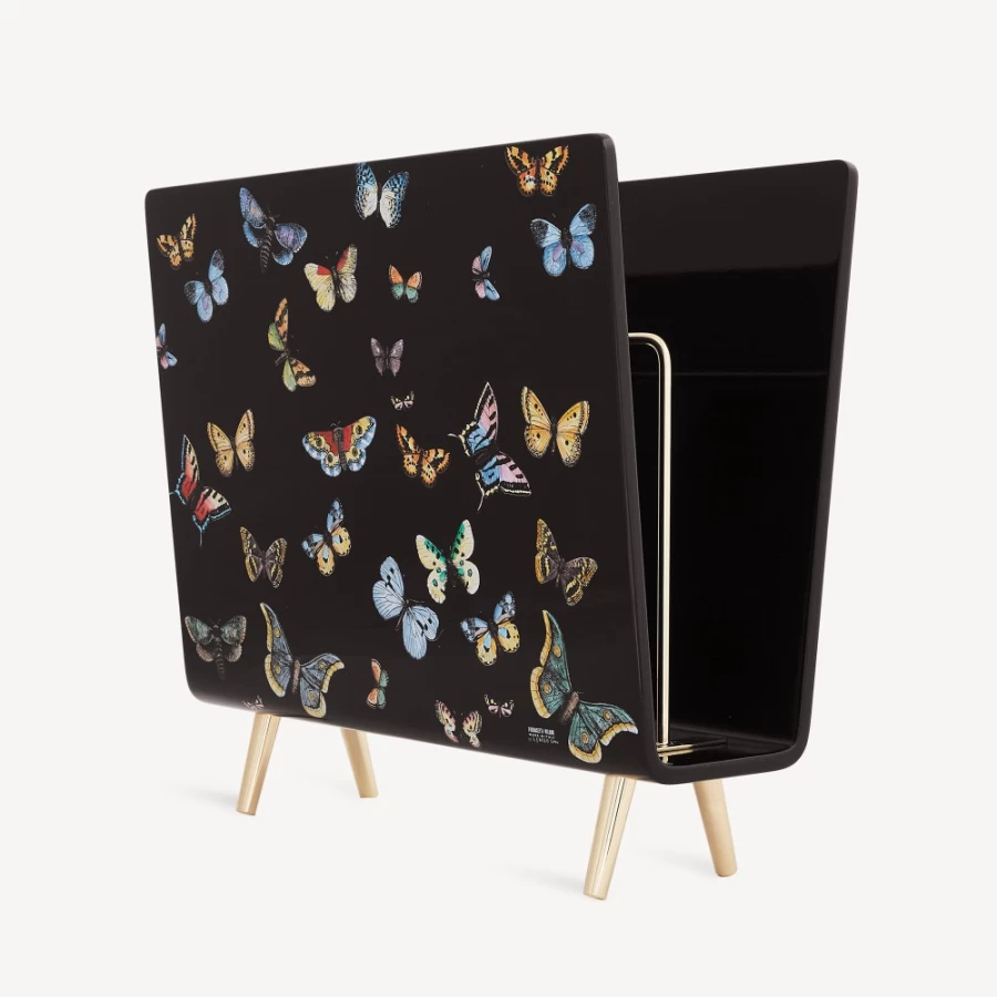Fornasetti Multicolour Farfalle Magazine Rack - Stylish Storage Solution