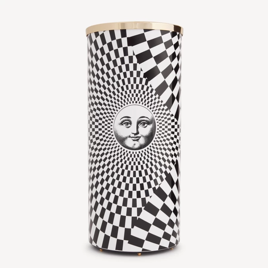 Fornasetti White and Black Umbrella Stand - Solecentrismo Design Home Decor
