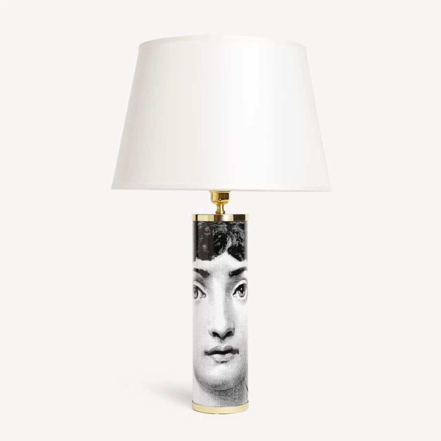 Fornasetti White Conical Lampshade - Elegant Designer Lighting