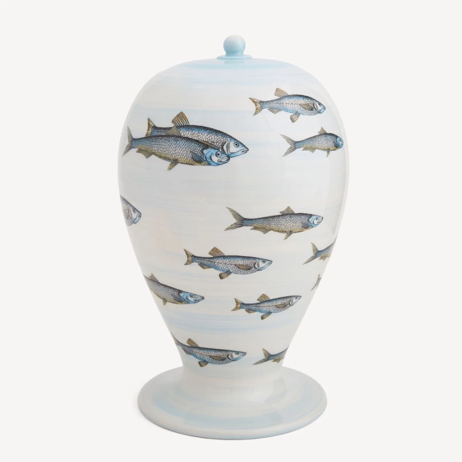 Fornasetti Multicolour Vase Passata Di Pesci - Hand-Painted Ceramic Collectible