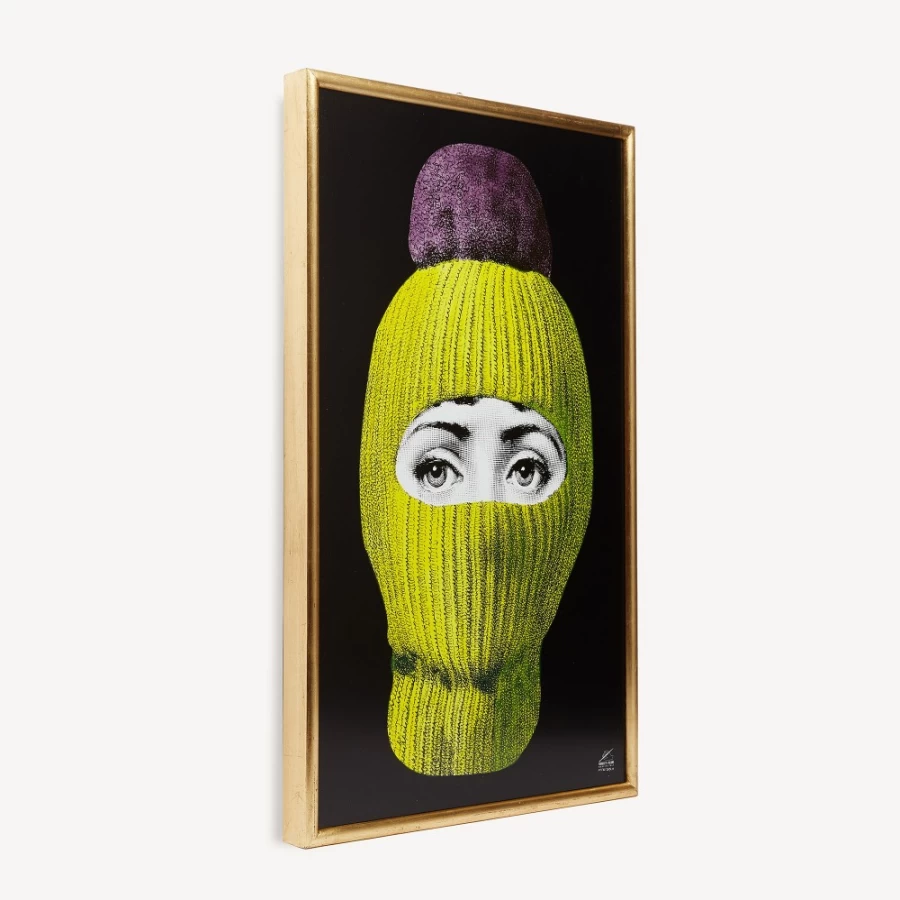 Fornasetti Panel Lux Gstaad Wall Panel in Yellow, Purple, and Black