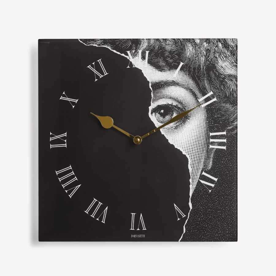 Fornasetti Tema E Variazioni N.145 White and Black Wall Clock